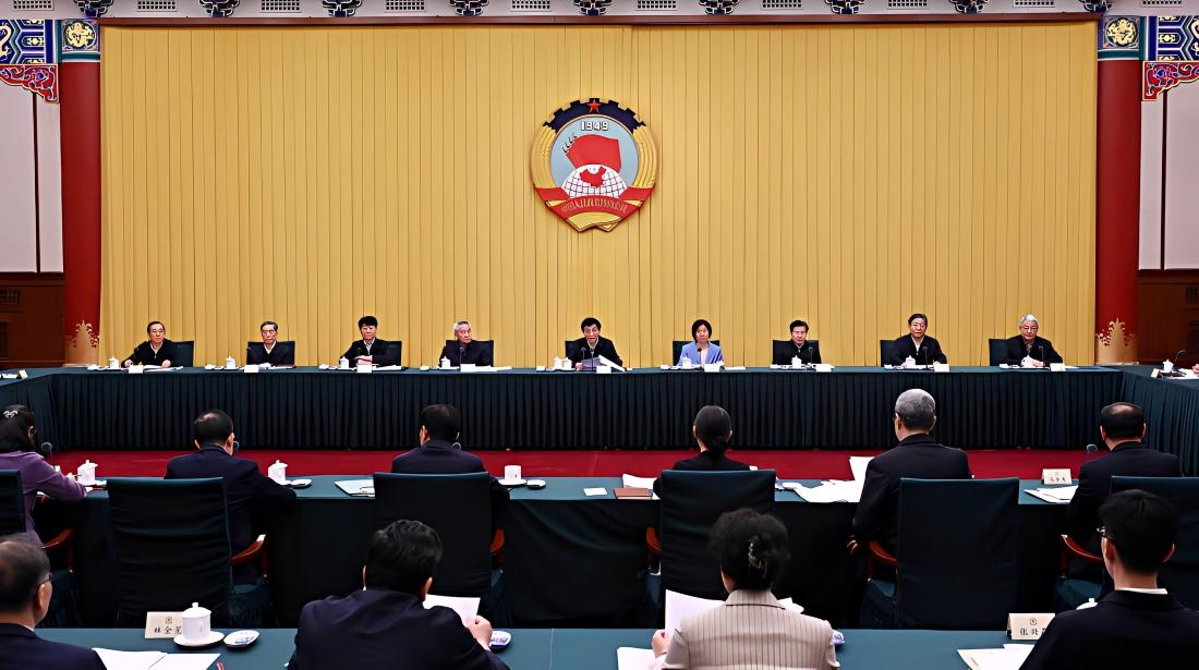 全国政协召开双周协商座谈会 围绕着力构建新型电力系统协商议政<div>王沪宁主持</div>