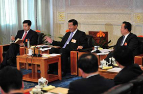 贾庆林参加宁夏代表团的审议