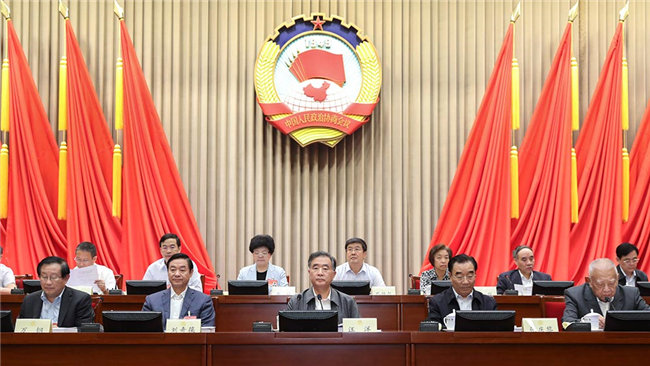 全国政协十三届常委会第二次会议举行全体会议 汪洋出席