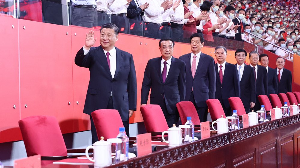 庆祝中国共产党成立100周年文艺演出《伟大征程》在京盛大举行<br>习近平等出席观看