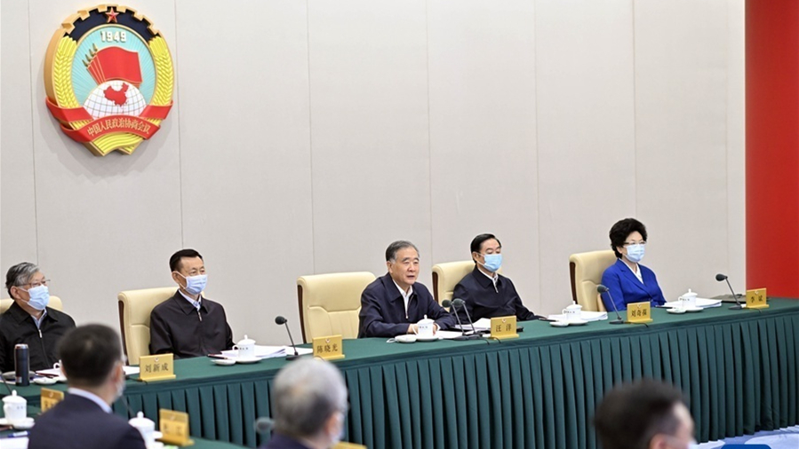 全国政协召开网络议政远程协商会 围绕“推进黄河国家文化公园建设”协商议政<br> 汪洋主持