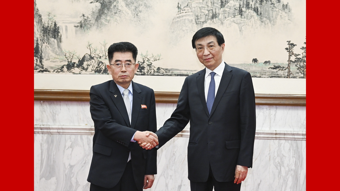 王沪宁会见朝鲜劳动党代表团