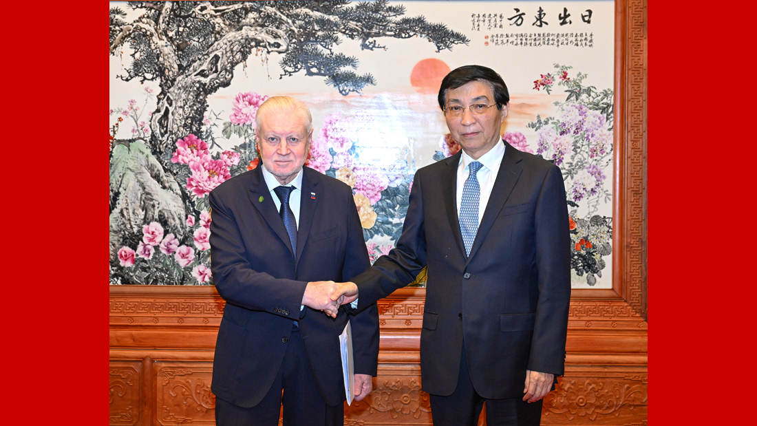 王沪宁会见俄罗斯公正俄罗斯党干部考察团