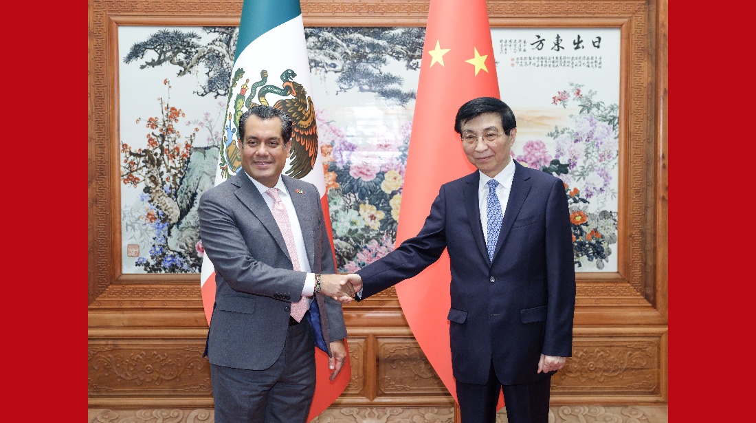 王沪宁会见墨西哥众议长古铁雷斯