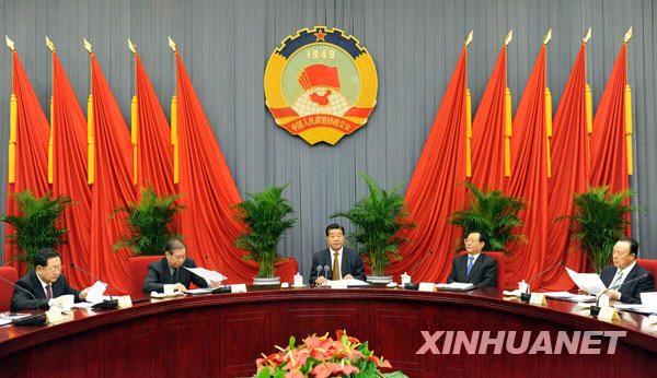 近日,政协第十一届全国委员会第十次主席会议在北京举行。中共中央政治局常委、全国政协主席贾庆林主持会议并讲话。 新华社记者 黄敬文 摄