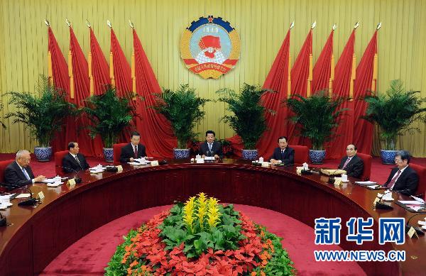 5月20日,政协第十一届全国委员会第三十八次主席会议在北京召开。中共中央政治局常委、全国政协主席贾庆林主持会议并讲话。 新华社记者李涛 摄
