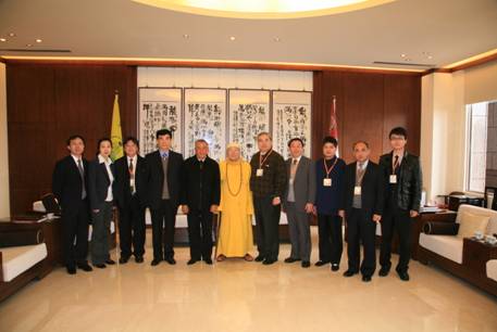 The delegation with Master Wei Chueh from Chuang Tai Chan Monastery