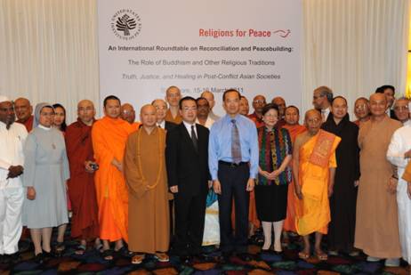 All delegates attending World Buddhist High-Level Roundtable Conference
