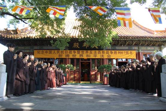 Praying activity of Buddhism, in Guangji Temple, Beijing.