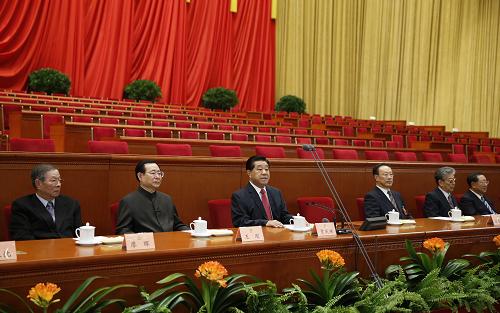 3月2日，全国政协十二届一次会议预备会议在北京人民大会堂举行。新华社记者 鞠鹏 摄
