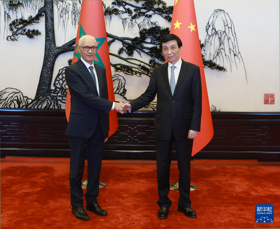 王沪宁会见摩洛哥众议长阿拉米