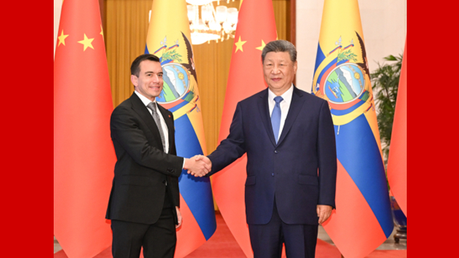 习近平同厄瓜多尔总统诺沃亚会谈
